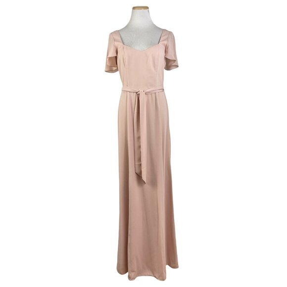 Show Me Your MuMu Dresses & Skirts - Show Me Your Mumu Dress Size XL NEW Powder Pink Belted Crepe Maxi